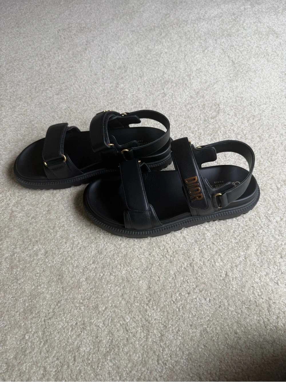 Dioract Sandal size 40 black lambskin